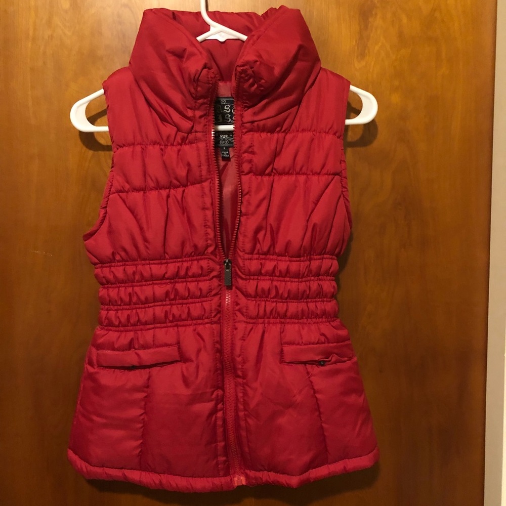 NWT Red bomber vest